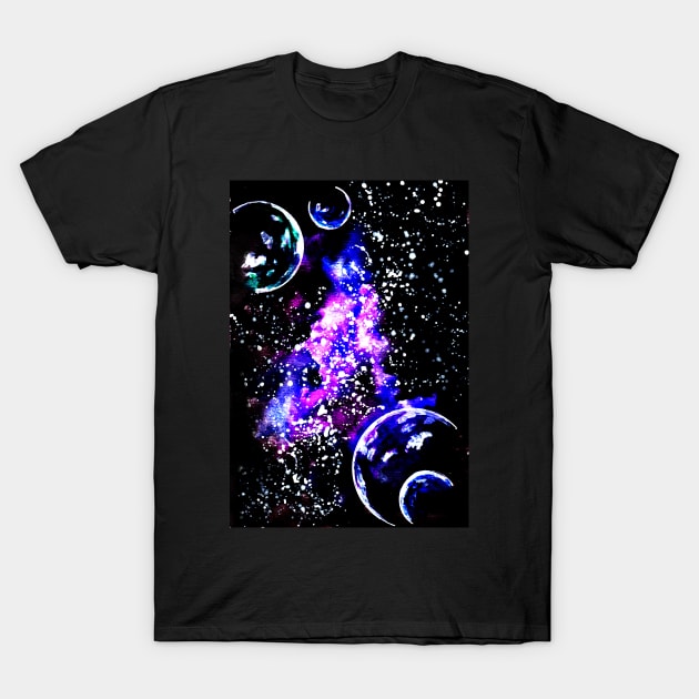 Purple galaxy shirt sales
